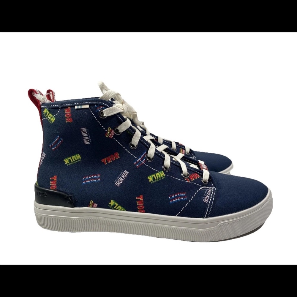 Toms Marvel Comics Avengers Hulk Superhero High Top Sneakers Tennis Shoes 10.5